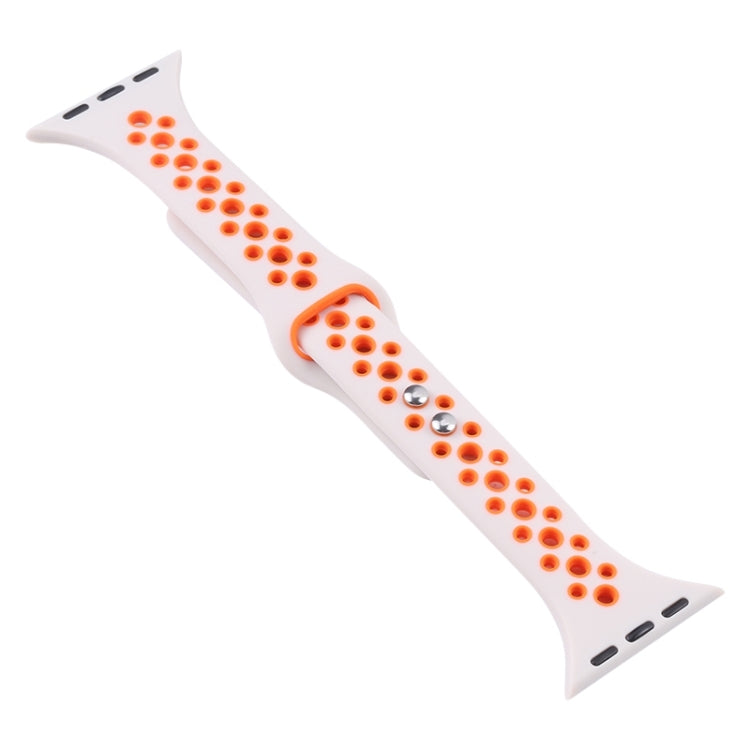 Sandsberg | Doppelnagel Kleiner Taillenuhrband Für Apple Watch Ultra 49mm&Watch Ultra 2 49mm / Series 9&8&7 45mm / SE 3&SE 2&6&SE&5&4 44mm / 3&2&1 42mm(Weiß Schwarz)
