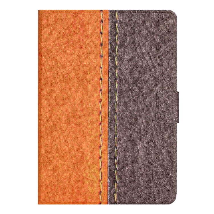 Sandsberg | Für Samsung Galaxy Tab A7 10.4 2020 T500 Nähen Einfarbige Smarte Leder Tablet Hülle (Orange)