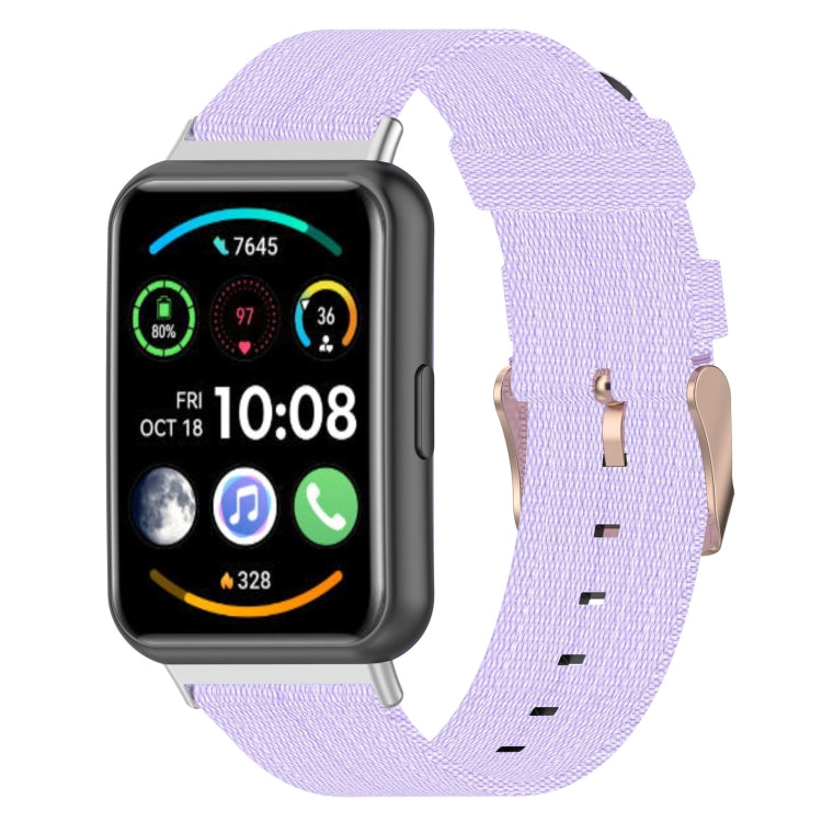 Sandsberg | Für Huawei Watch Fit 2 Nylon Gewebtes Armband (Helllila)