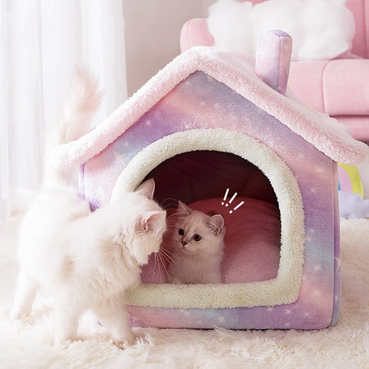 Sandsberg | Haustyp Universal Abnehmbares und Waschbares Haustier Hund Katze Bett Haustierbedarf, Größe:L(Green Bear House + Mat)