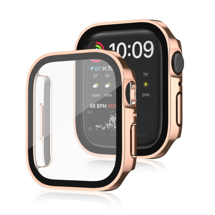Sandsberg | Life Waterproof 2 in 1 PC Rahmen + Gehärtetes Glas Schutzhülle Für Apple Watch Series 9 / 8 / 7 41mm (Roségold)