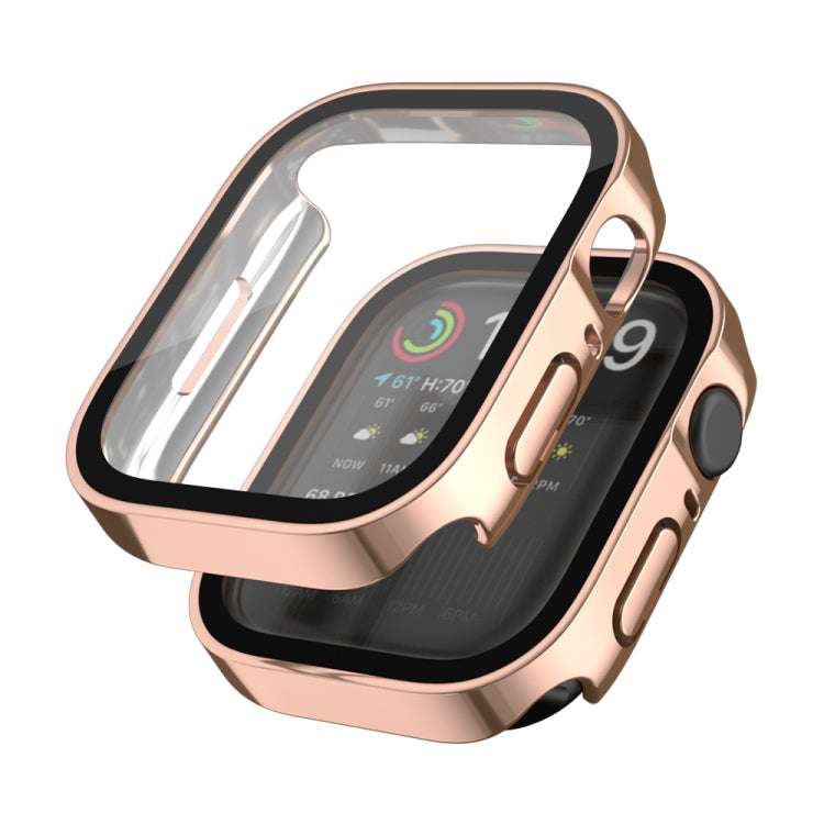 Sandsberg | Life Waterproof 2 in 1 PC Rahmen + Gehärtetes Glas Schutzhülle Für Apple Watch Series 9 / 8 / 7 41mm (Roségold)