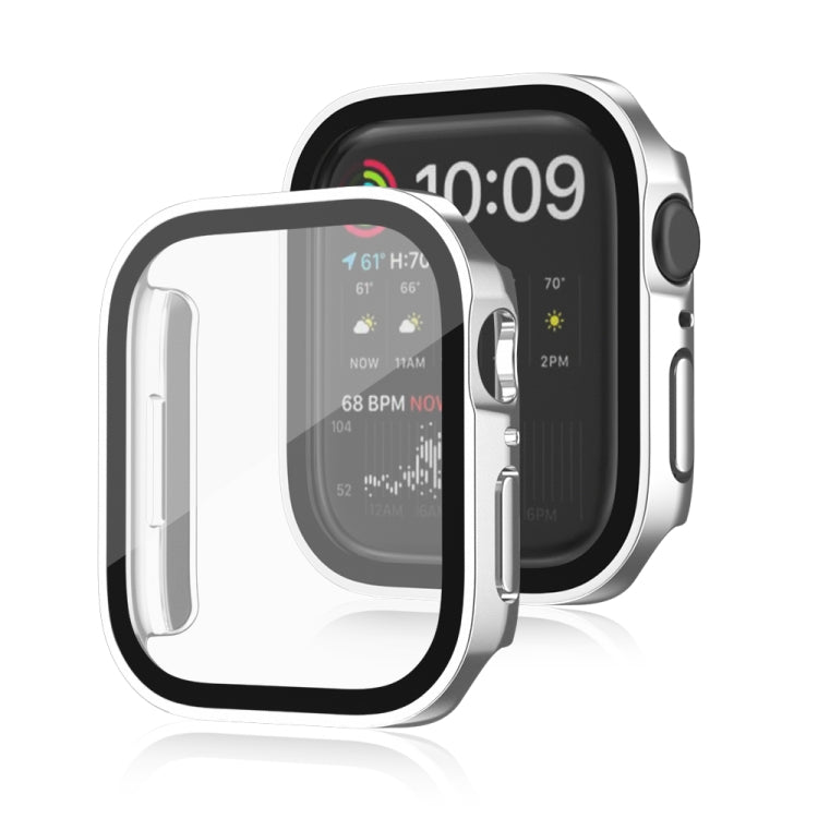 Sandsberg | Life Waterproof 2 in 1 PC Rahmen + Gehärtetes Glas Schutzhülle für Apple Watch Series 9 / 8 / 7 41mm(Silber)