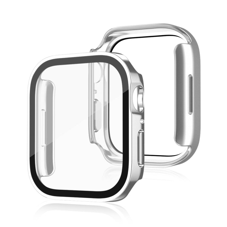 Sandsberg | Life Waterproof 2 in 1 PC Rahmen + Gehärtetes Glas Schutzhülle für Apple Watch Series 9 / 8 / 7 41mm(Silber)