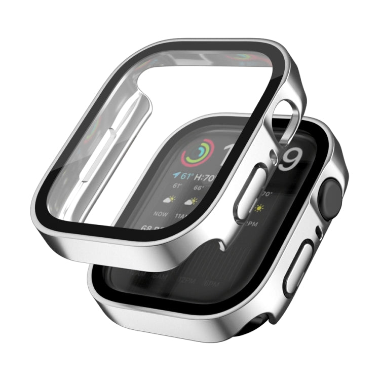 Sandsberg | Life Waterproof 2 in 1 PC Rahmen + Gehärtetes Glas Schutzhülle für Apple Watch Series 9 / 8 / 7 41mm(Silber)