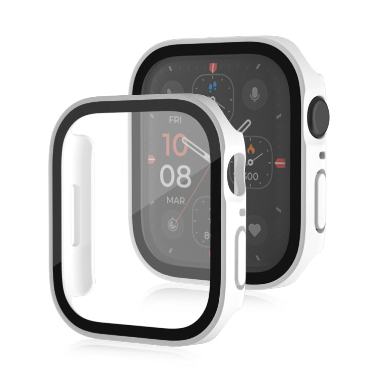 Sandsberg | Life Waterproof Frosted 2 in 1 PC Rahmen + Gehärtetes Glas Schutzhülle Für Apple Watch Series 9 / 8 / 7 41mm (Weiß)