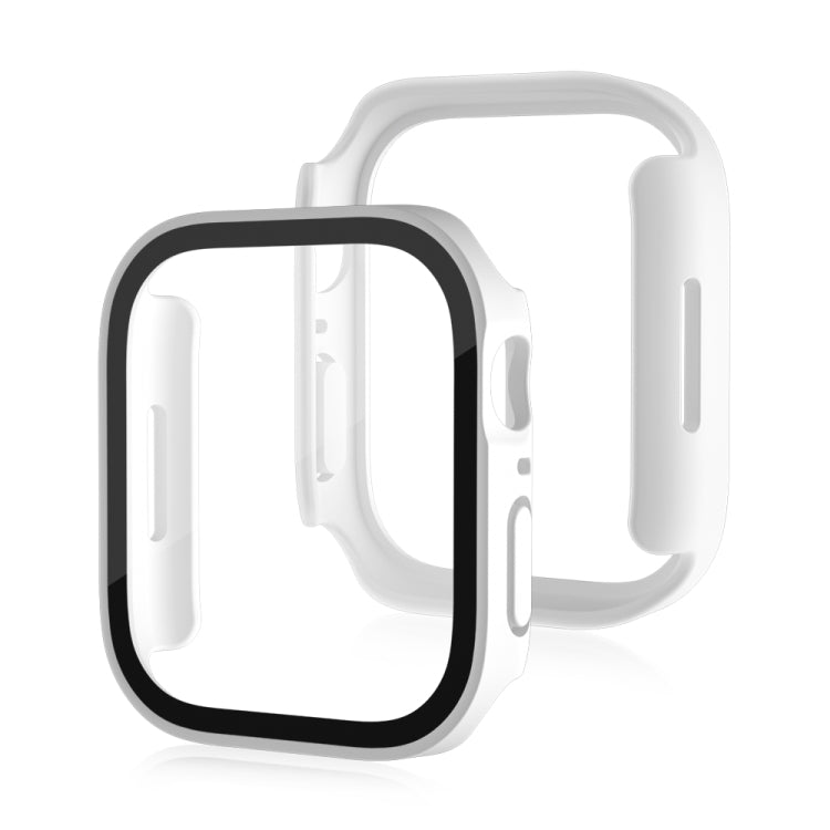 Sandsberg | Life Waterproof Frosted 2 in 1 PC Rahmen + Gehärtetes Glas Schutzhülle Für Apple Watch Series 9 / 8 / 7 41mm (Weiß)
