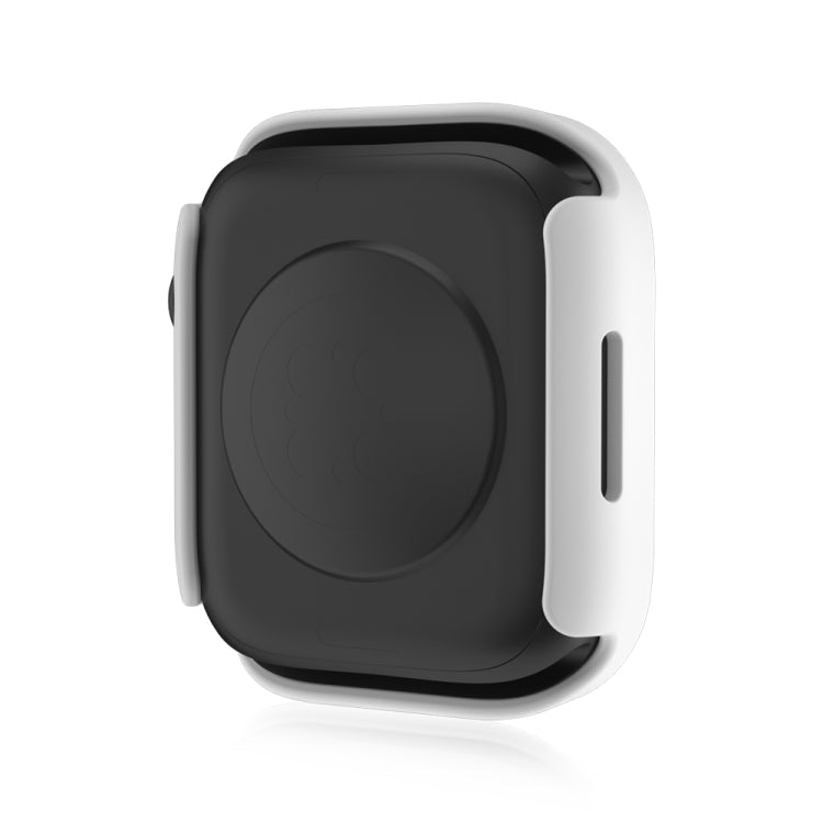 Sandsberg | Life Waterproof Frosted 2 in 1 PC Rahmen + Gehärtetes Glas Schutzhülle Für Apple Watch Series 9 / 8 / 7 41mm (Weiß)
