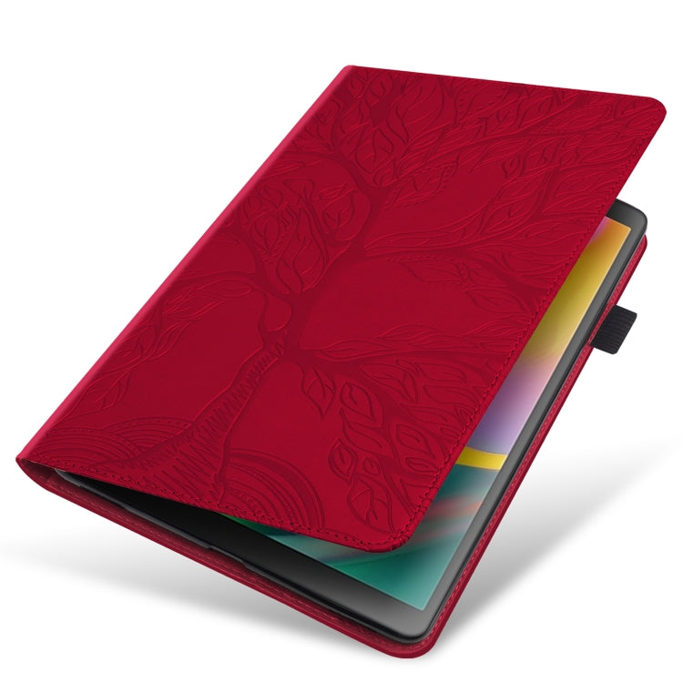 Sandsberg | Für OPPO Pad Air Life Tree Serie Horizontale Flip-Leder Tablet-Hülle (Rot)