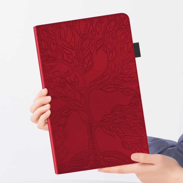 Sandsberg | Für OPPO Pad Air Life Tree Serie Horizontale Flip-Leder Tablet-Hülle (Rot)