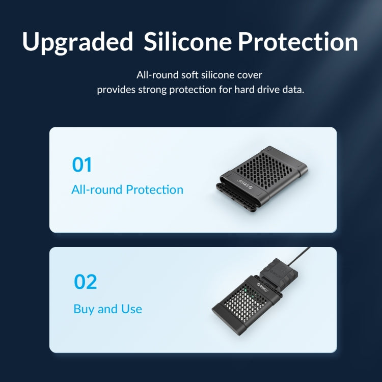 Sandsberg | ORICO UTS1 USB 2.0 2.5-Zoll SATA HDD-Adapter mit Silikonhülle, Kabellänge: 1m