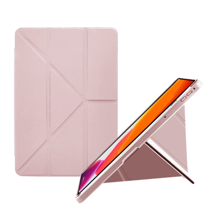 Sandsberg | Für Samsung Galaxy Tab A8 10.5 2021 Acryl 2 in 1 Y-Falt Smart Leder Tablet-Hülle (Rosa)