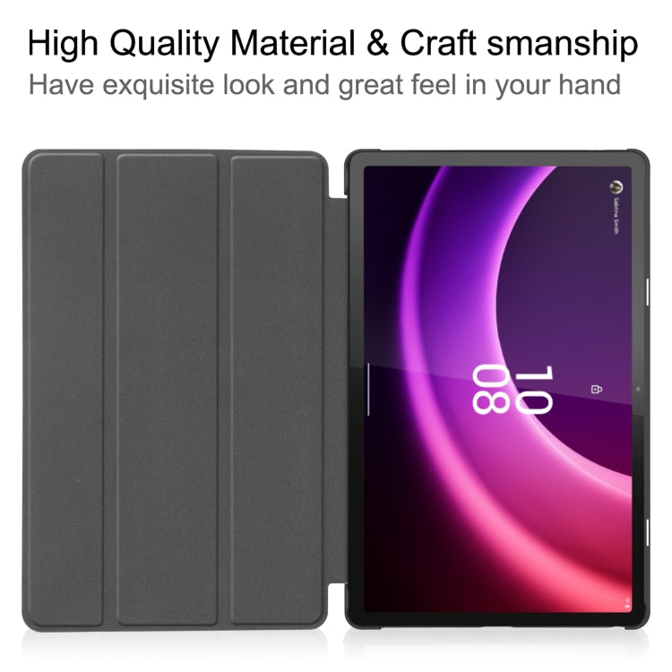 Sandsberg | Für Lenovo Tab P11 Gen 2 Custer Pure Color 3-fach Halter Leder Smart Tablet Hülle (Roségold)