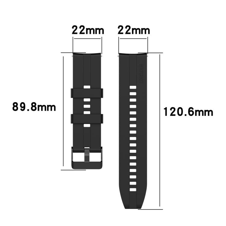 Sandsberg | Für Huawei Watch 3 Pro Neue 22mm Silikon Schwarz Schnalle Uhrenarmband (Pink)