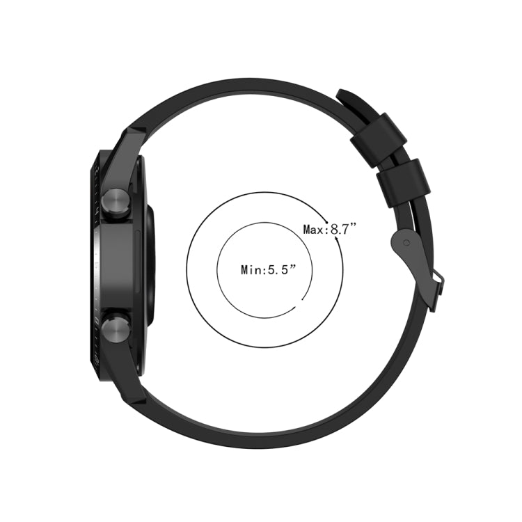 Sandsberg | Für Huawei Watch 3 Pro Neue 22mm Silikon Schwarz Schnalle Uhrenarmband (Pink)