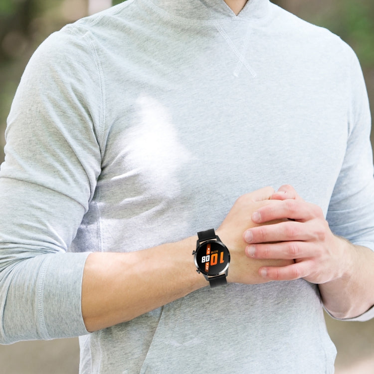 Sandsberg | Für Huawei Watch 3 Pro Neue 22mm Silikon Schwarz Schnalle Uhrenarmband (Pink)