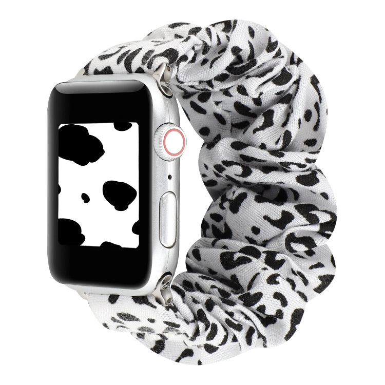 Sandsberg | Für Apple Watch Series 7 45mm / 6 & SE & 5 & 4 44mm / 3 & 2 & 1 42mm Stoff + Edelstahl Haar Ring Uhrband (Spot)