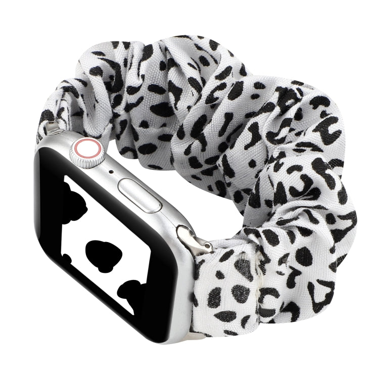 Sandsberg | Für Apple Watch Series 7 45mm / 6 & SE & 5 & 4 44mm / 3 & 2 & 1 42mm Stoff + Edelstahl Haar Ring Uhrband (Spot)