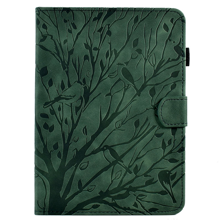 Sandsberg | Für Amazon Kindle Paperwhite 2021 Fortune Tree Druckblumen PU Tablet-Hülle mit Aufwach-/Schlaf-Funktion (Grün)