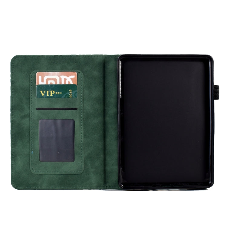 Sandsberg | Für Amazon Kindle Paperwhite 2021 Fortune Tree Druckblumen PU Tablet-Hülle mit Aufwach-/Schlaf-Funktion (Grün)
