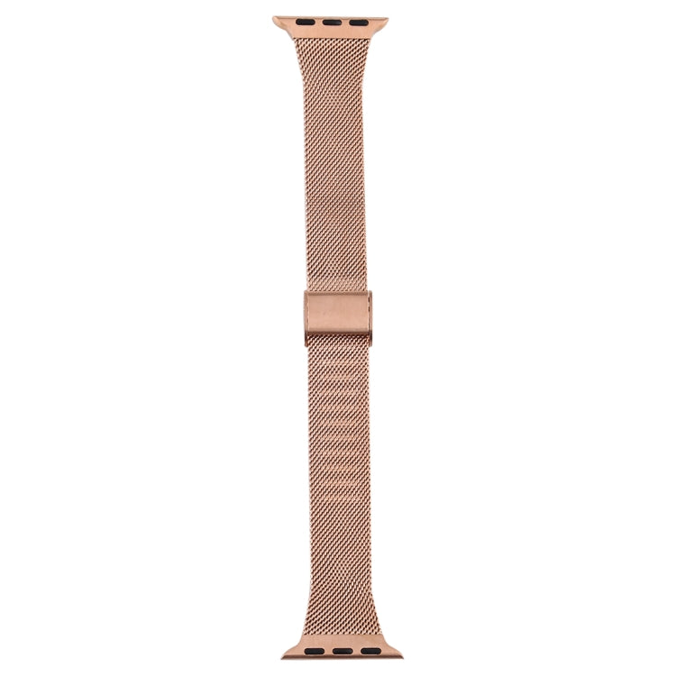 Sandsberg | Für Apple Watch Series 7 45mm / 6 & SE & 5 & 4 44mm / 3 & 2 & 1 42mm Milanese Edelstahl Armband (Roségold)