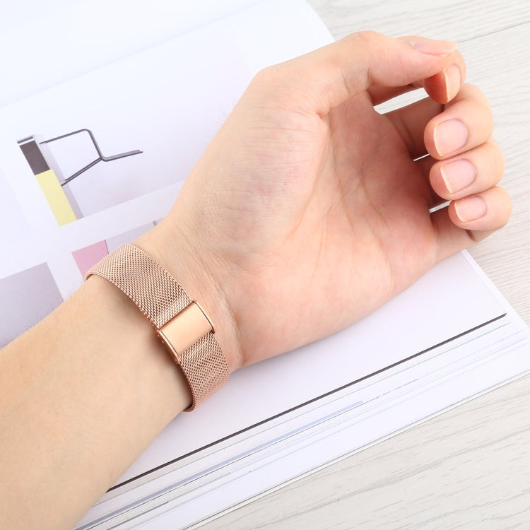 Sandsberg | Für Apple Watch Series 7 45mm / 6 & SE & 5 & 4 44mm / 3 & 2 & 1 42mm Milanese Edelstahl Armband (Roségold)