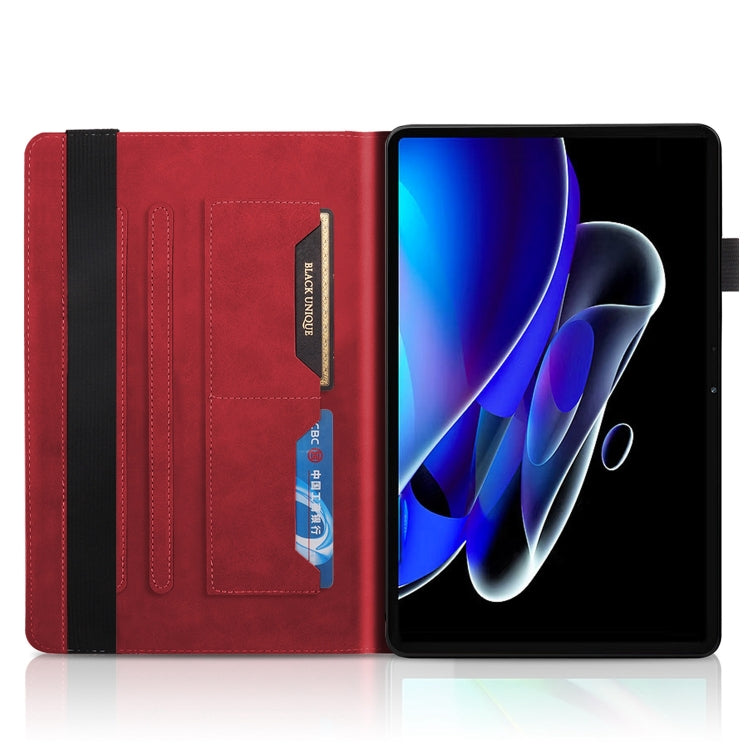 Sandsberg | Für Realme Pad 2 Tree Life Serie Prägung Leder Tablet-Hülle (Rot)
