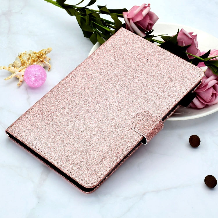 Sandsberg | Für Lenovo Tab P11 Gen2 / Xiaoxin Pad Plus 2023 Lack Glitterpulver Smart Leder Tablet Hülle (Roségold)