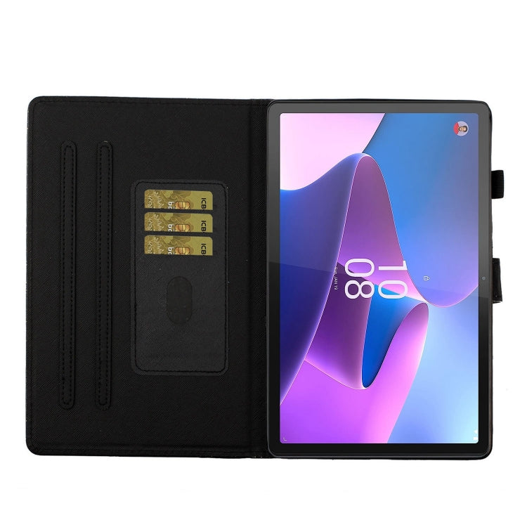Sandsberg | Für Lenovo Tab P11 Gen2 / Xiaoxin Pad Plus 2023 Lack Glitzerpulver Smart Leder Tablet Hülle (Pink)