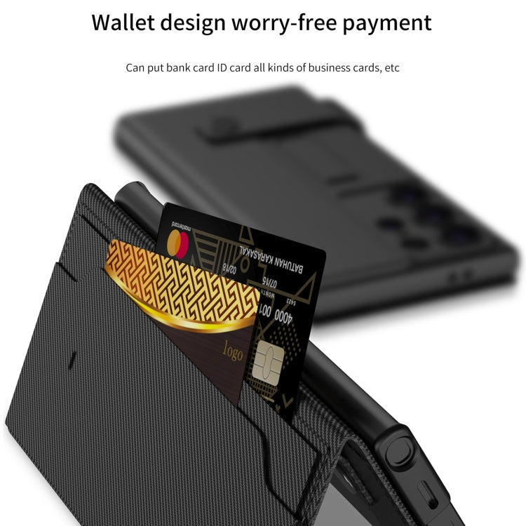 Für Samsung Galaxy S24 Ultra 5G GKK Flip Wallet Leder Handyhülle, Ohne Stift (Grün)