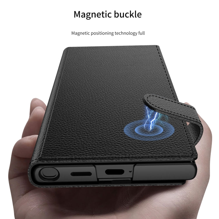 Für Samsung Galaxy S24 Ultra 5G GKK Flip Wallet Leder Handyhülle, Ohne Stift (Grün)