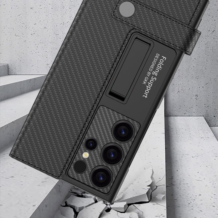 Für Samsung Galaxy S24 Ultra 5G GKK Flip Wallet Leder Handyhülle, Ohne Stift (Grün)