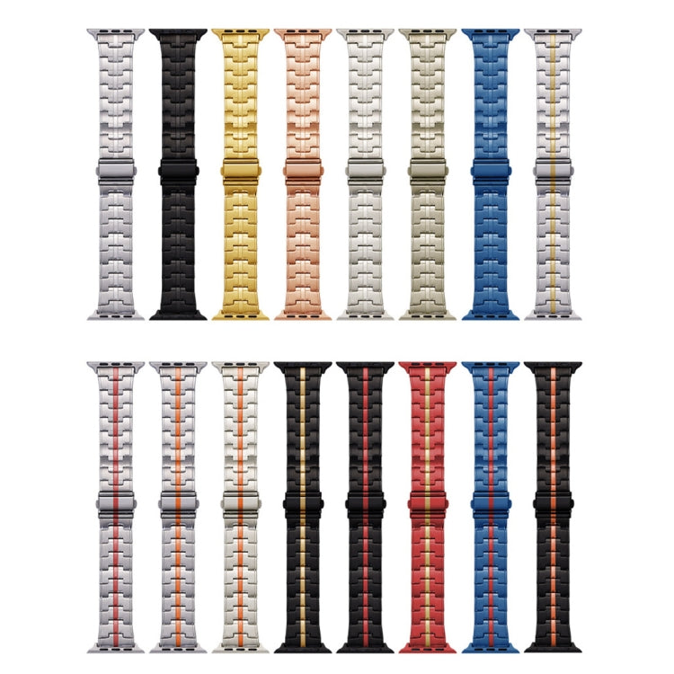 Sandsberg | Für Apple Watch Series 5 40 mm Edelstahl Armband (Silber Orange)