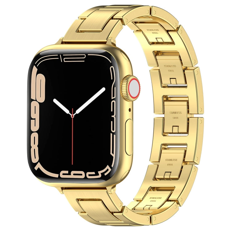 Sandsberg | Für Apple Watch Series 2 42mm H Slim Edelstahl Armband (Gold)