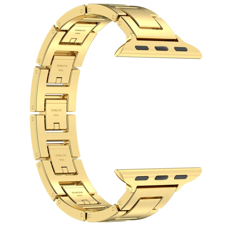 Sandsberg | Für Apple Watch Series 2 42mm H Slim Edelstahl Armband (Gold)