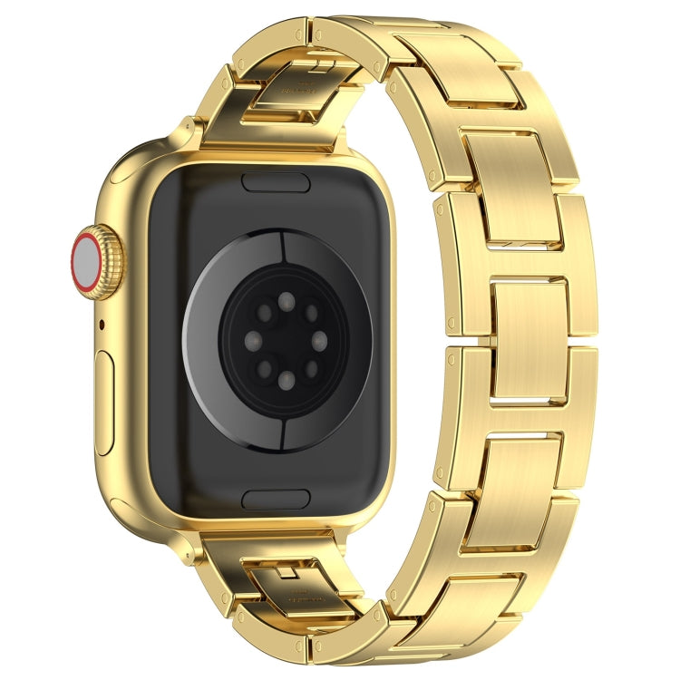Sandsberg | Für Apple Watch Series 2 42mm H Slim Edelstahl Armband (Gold)