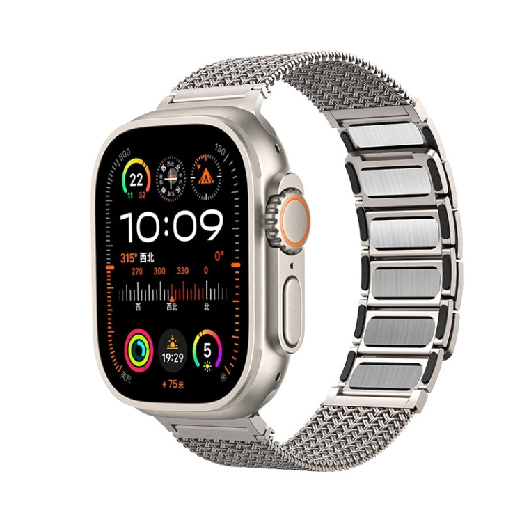 Sandsberg | Für Apple Watch Series 2 38mm Magnetverschluss Geflochtene Kette Edelstahl Armband (Mattgold)
