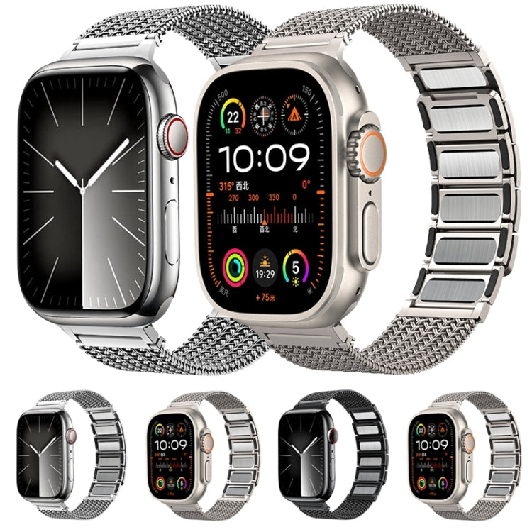 Sandsberg | Für Apple Watch Series 4 44mm Magnetverschluss Geflochtene Kette Edelstahl Armband (Gold)