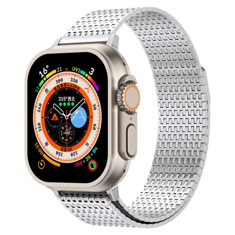 Sandsberg | Für Apple Watch Serie 2 42mm Milanese Loop Magnetverschluss Edelstahl Watch Band (Silber)
