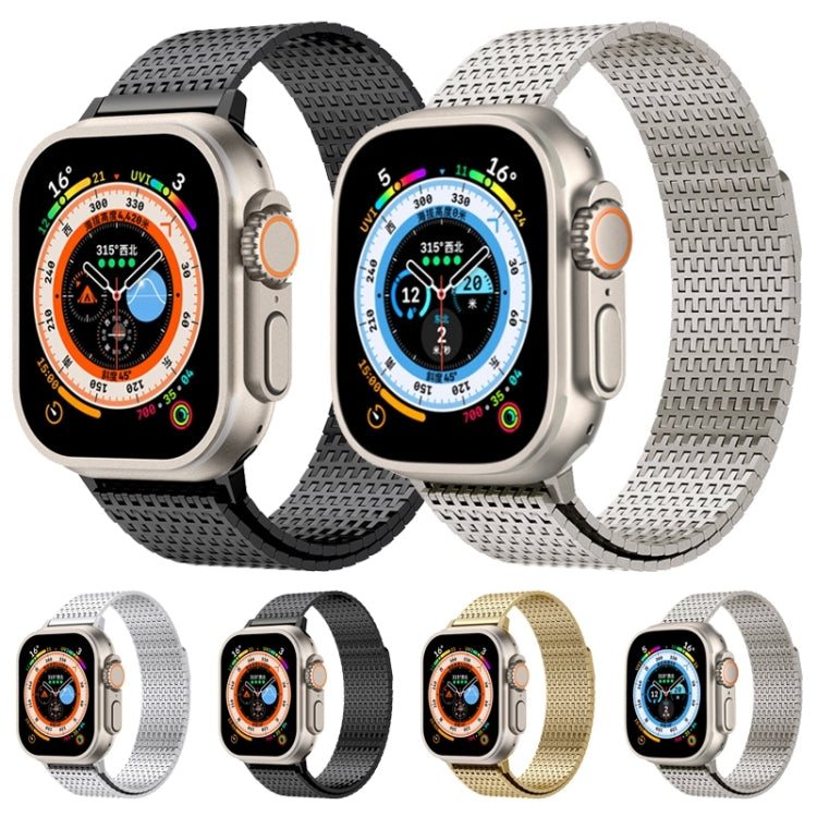 Sandsberg | Für Apple Watch Series 5 40mm Mailänder Loop Magnetverschluss Edelstahl Uhrenarmband (Titan-Gold)