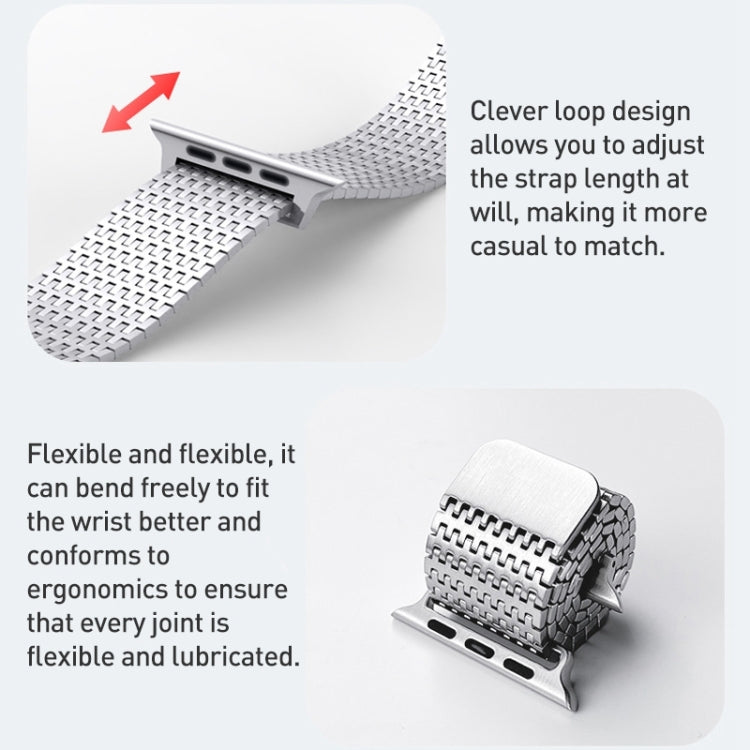 Sandsberg | Für Apple Watch Series 7 41mm Milanese Loop Magnetverschluss Edelstahl Uhrenarmband (Silber)