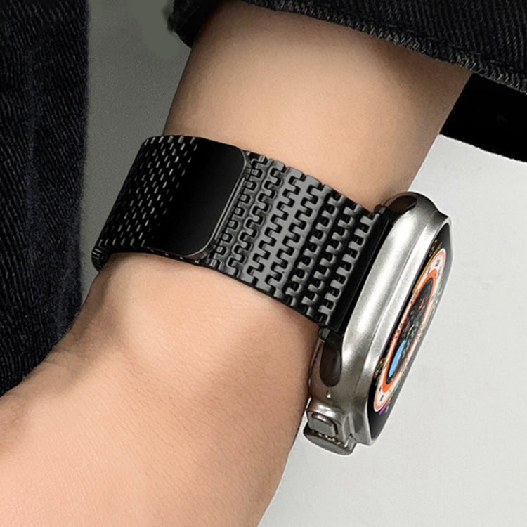 Sandsberg | Für Apple Watch Series 7 41mm Milanese Loop Magnetverschluss Edelstahl Uhrenarmband (Silber)