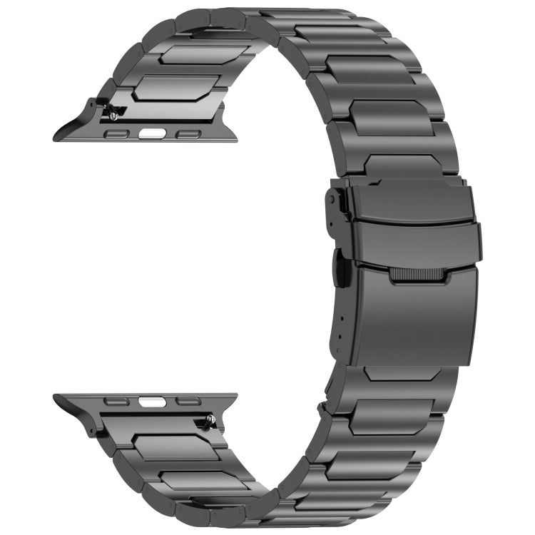 Sandsberg | Für Apple Watch Series 9 41mm I-förmiges Titan-Metall-Uhrenarmband (Schwarz)
