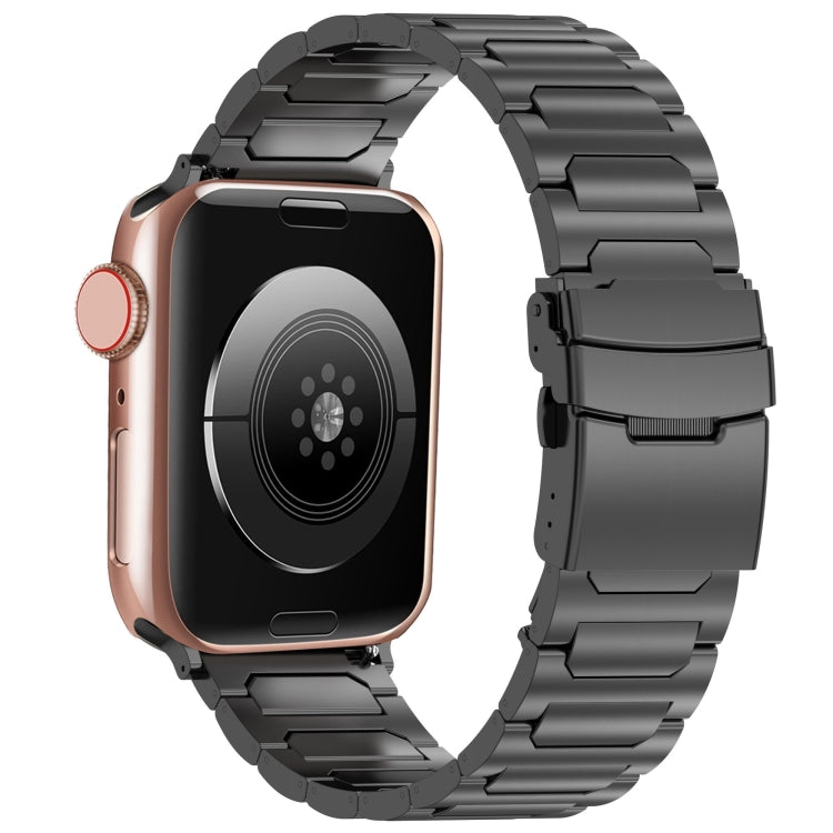 Sandsberg | Für Apple Watch Series 9 41mm I-förmiges Titan-Metall-Uhrenarmband (Schwarz)