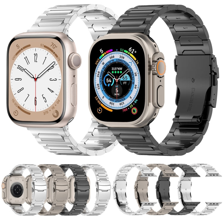 Sandsberg | Für Apple Watch Series 9 41mm I-förmiges Titan-Metall-Uhrenarmband (Schwarz)