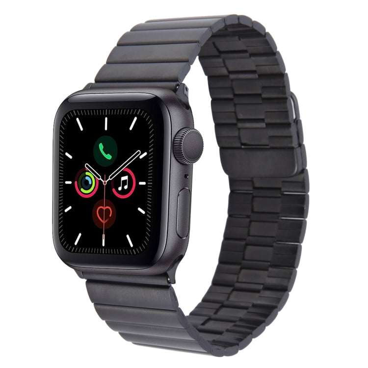 Sandsberg | Für Apple Watch Series 5 44mm Bambus Edelstahl Magnetisches Armband (Schwarz)