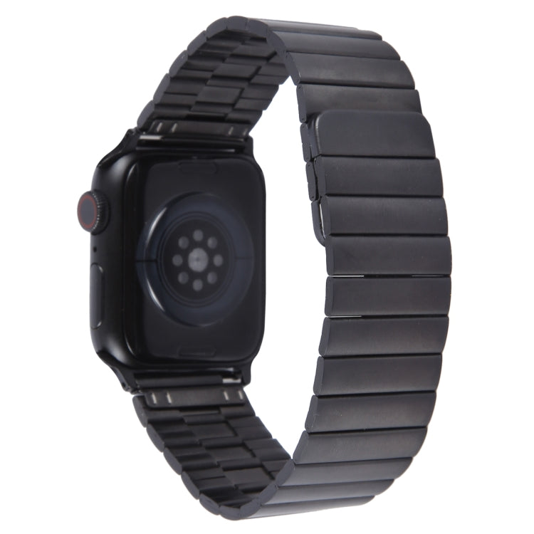 Sandsberg | Für Apple Watch Series 5 44mm Bambus Edelstahl Magnetisches Armband (Schwarz)