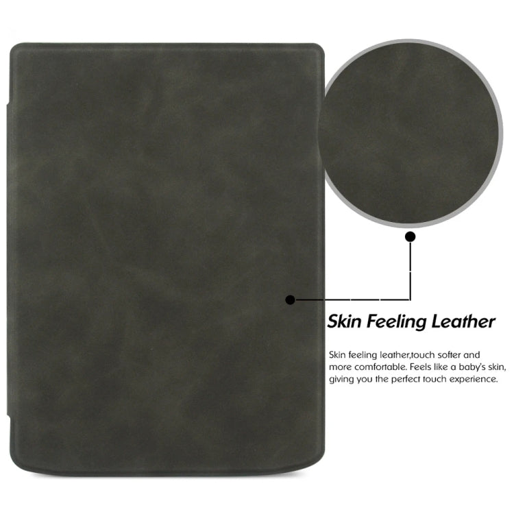 Sandsberg | Für Pocketbook InkPad 4 / Color2 /3 /PB743 Retro Leder-Feel Smart Tablet-Hülle (Schwarz)
