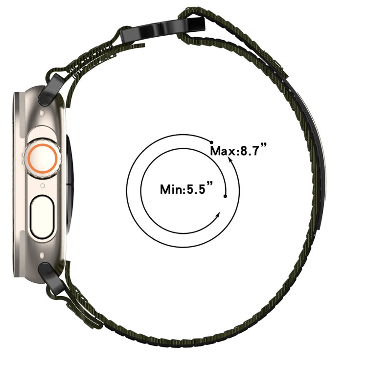 Sandsberg | Für Apple Watch Series 7 45mm Nylon Haken- und Schleifenverschluss Uhrenarmband (Blau)