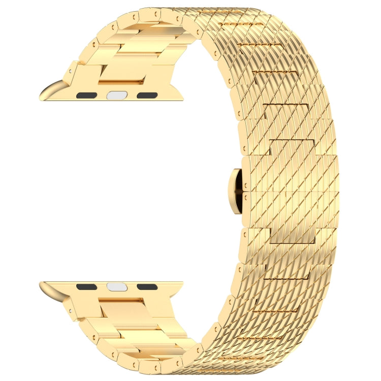 Sandsberg | Für Apple Watch Series 3 38mm Twill Edelstahl Armband (Gold)